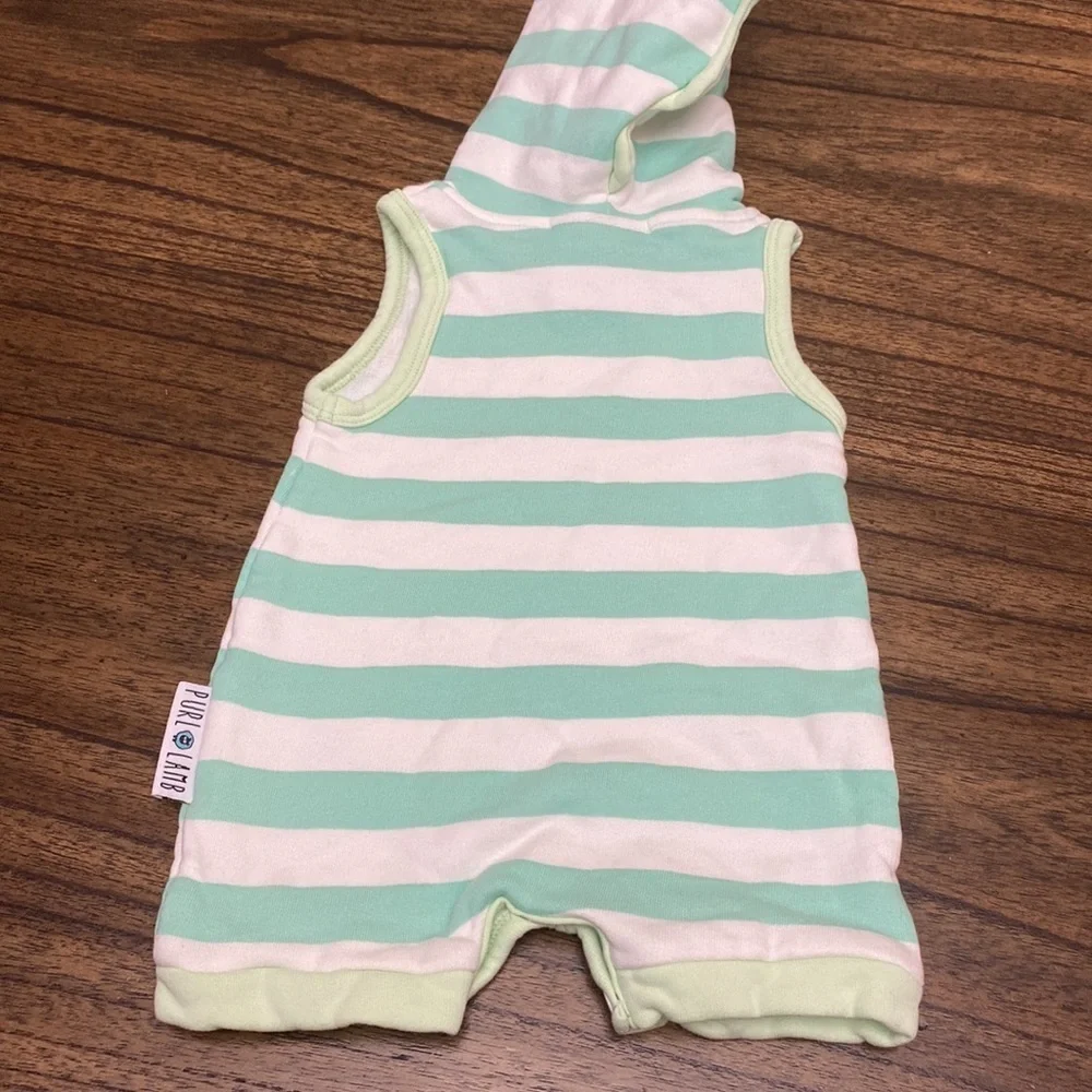 Purl Lamb Dinosaur Hoodie one-piece summer Romper Cotton 0-6 months